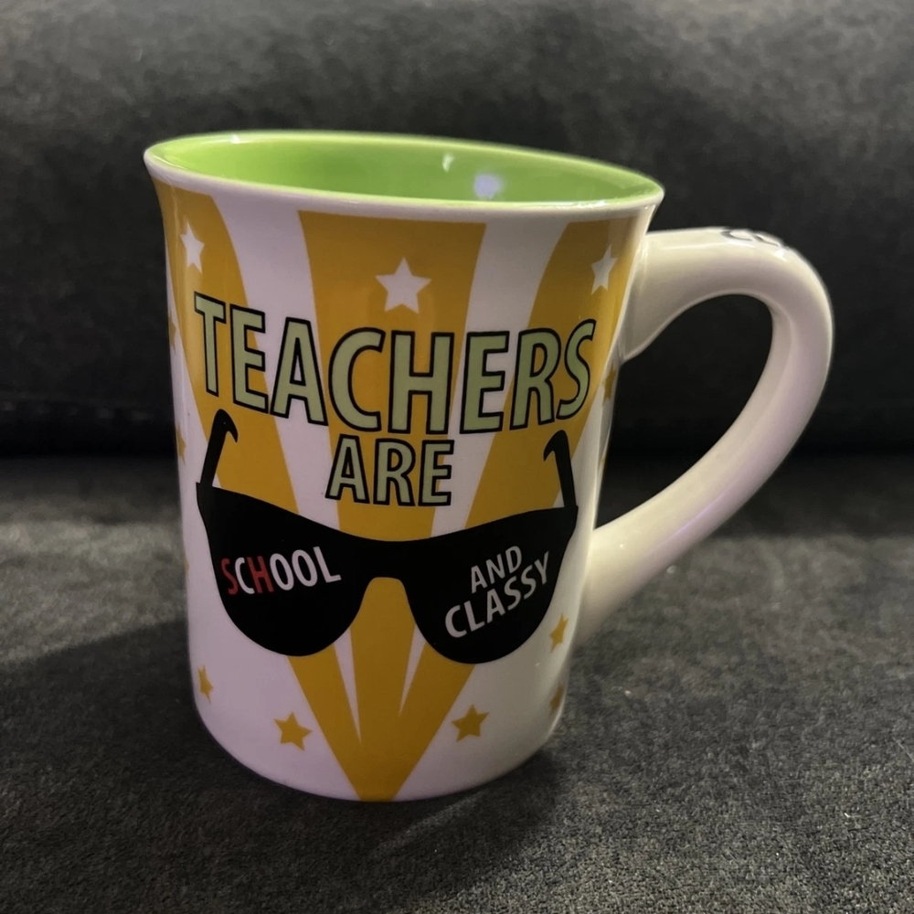 Teachers Are School And Classy Mug with Green Interior